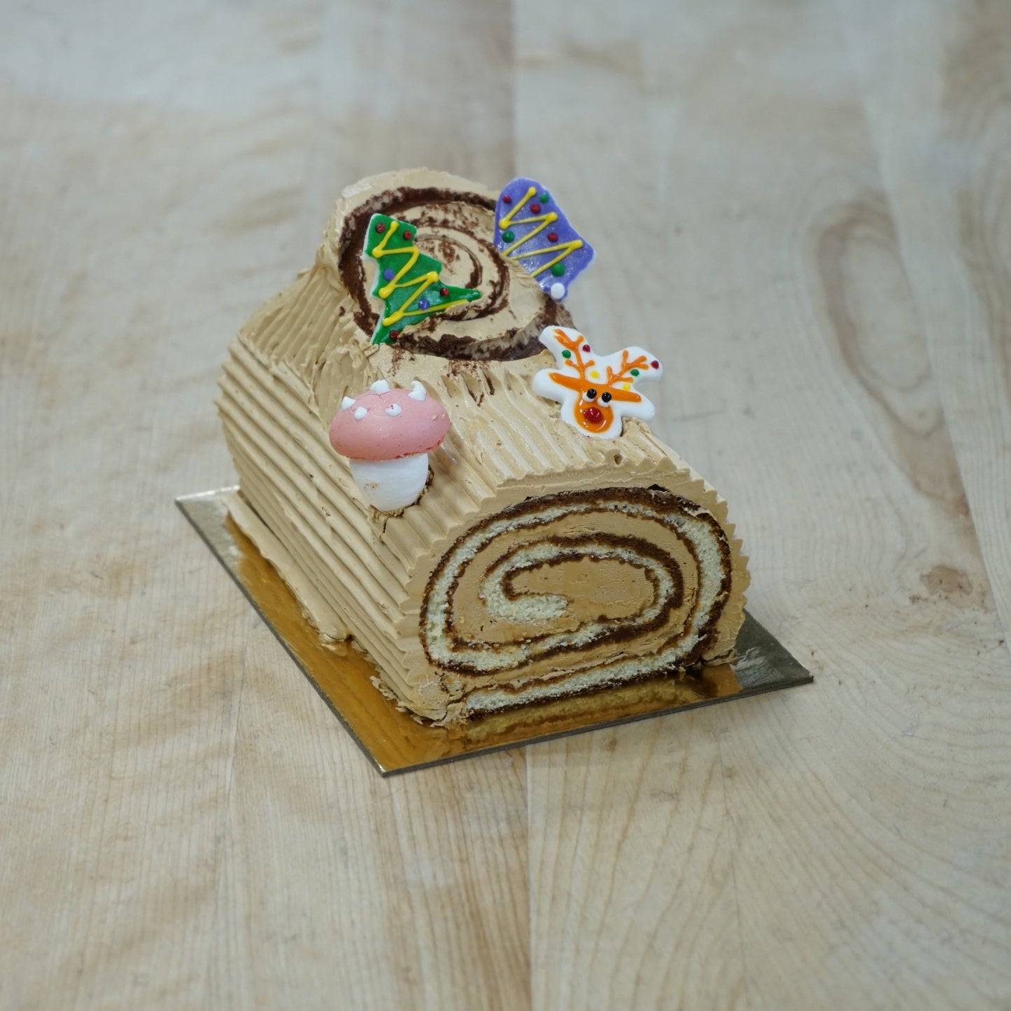 Coffee Buttercream Yule Log