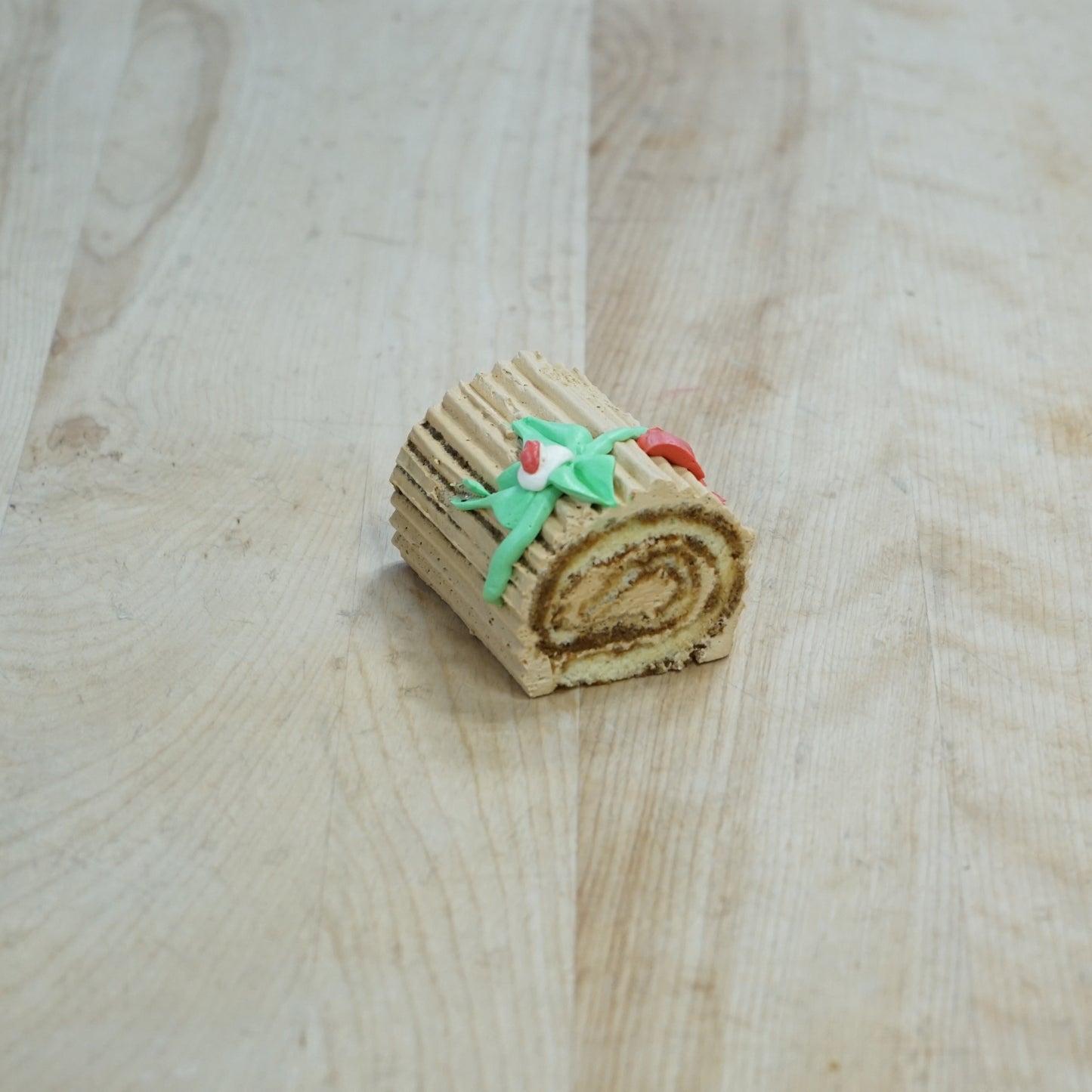 Mini Coffee Buttercream Yule Log
