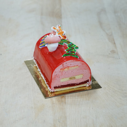 Red Berry Mousse Yule Log