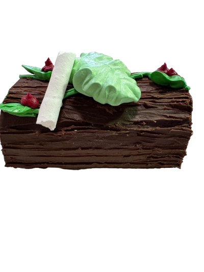 Mini Chocolate Buttercream Yule log