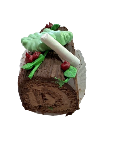 Mini Chocolate Buttercream Yule log