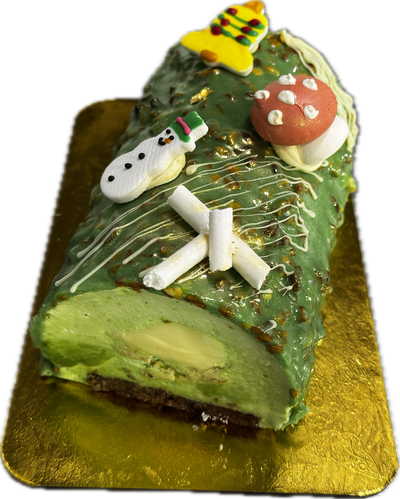 Pistachio Mousse Yule Log