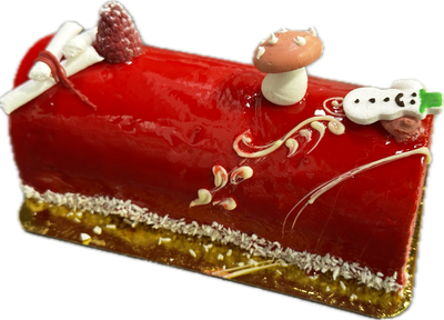 Red Berry Mousse Yule Log