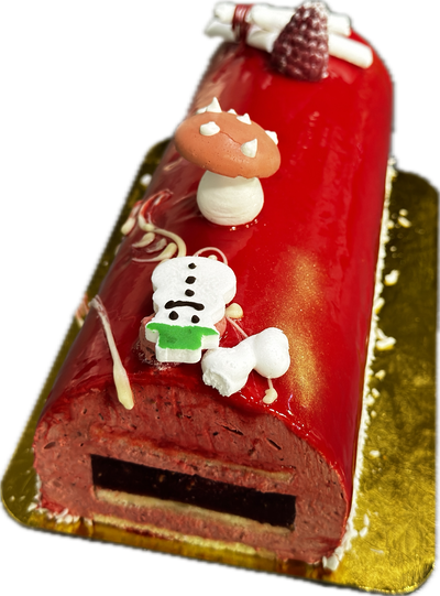 Red Berry Mousse Yule Log