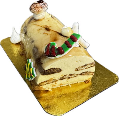 Tiramisù Yule log