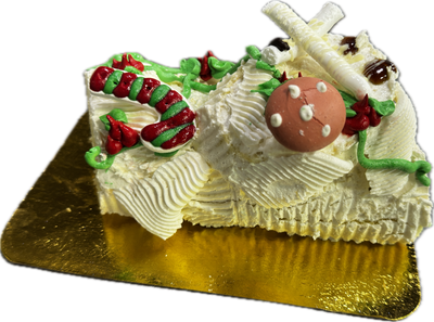 Vanilla buttercream Yule log