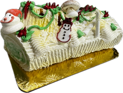 Vanilla buttercream Yule log